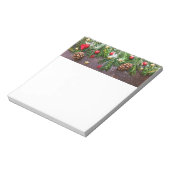 Robuuste kersttafel met pine en sneeuw notitieblok (Linkerzijde)