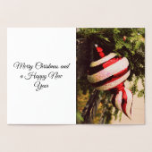 Robuuste kerstversiering en Griekenland op het hek Folie Kaarten (Binnen)