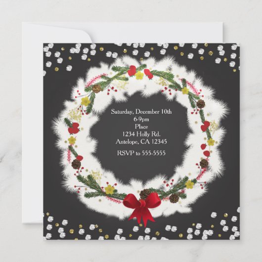 Robuuste kerstwitte pine met grote ademhaling kaart (Achterkant)