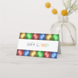 Robuuste kleurrijke Valentijnsdag Harten Kaart voo Plaatskaartje