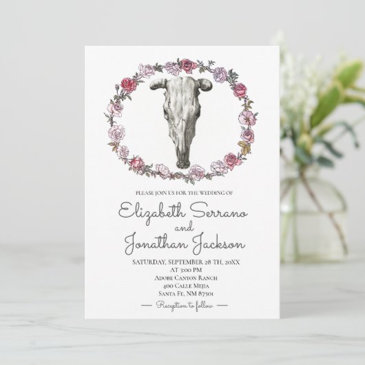 Robuuste Koe Sull en Rozen Kaart (Staand voorkant)