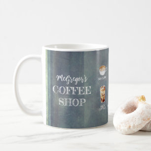 Robuuste koffie Winkelfamilie of zakelijk groen Koffiemok