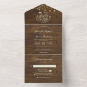 Robuuste koordhoogten gelukkig ooit na huwelijk all in one uitnodiging (Binnen)