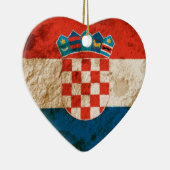 Robuuste Kroatische vlag Keramisch Ornament (Rechts)