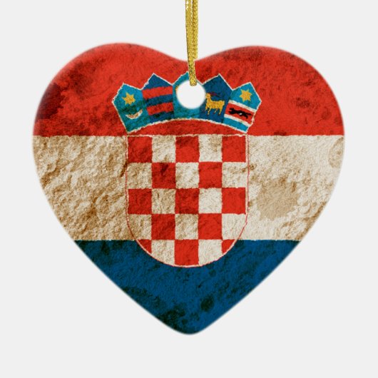 Robuuste Kroatische vlag Keramisch Ornament (Voorkant)