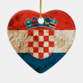 Robuuste Kroatische vlag Keramisch Ornament (Achterkant)