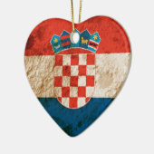 Robuuste Kroatische vlag Keramisch Ornament (Links)
