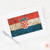 Robuuste Kroatische vlag Rechthoekige Sticker (Envelop)