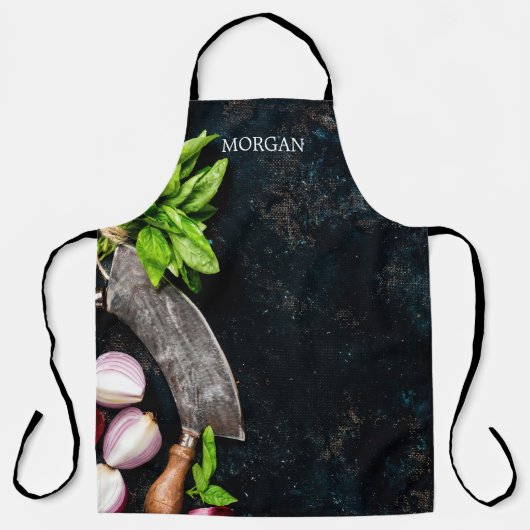 Robuuste kruiden, canvasnaam schort (Voorkant)