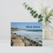 Robuuste kust van Rhode Island Briefkaart (Staand voorkant)