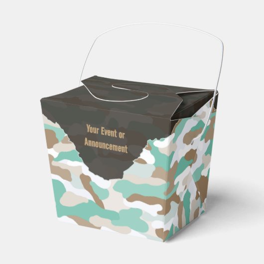 Robuuste kustcamouflage gepersonaliseerd bedankdoosjes (Voorkant Zijde)