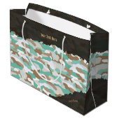 Robuuste kustcamouflage gepersonaliseerd groot cadeauzakje (Achterkant Gekanteld)