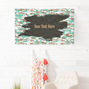 Robuuste kustcamouflage gepersonaliseerd spandoek