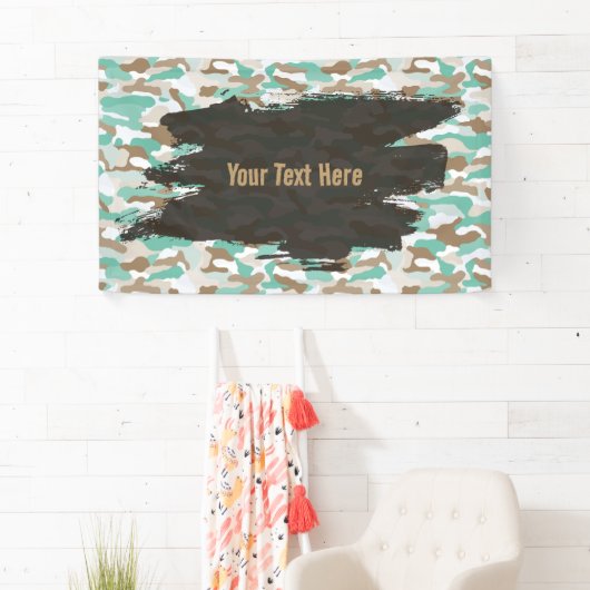 Robuuste kustcamouflage gepersonaliseerd spandoek (Insitu)