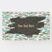 Robuuste kustcamouflage gepersonaliseerd spandoek (Horizontaal)