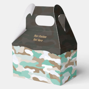 Robuuste kustcamouflage gepersonaliseerde gunstbox bedankdoosjes