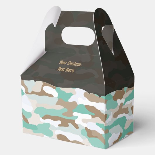 Robuuste kustcamouflage gepersonaliseerde gunstbox bedankdoosjes (Achterkant)