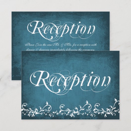 Robuuste landstalen blauwe opvangkaarten kaart (Voorkant / Achterkant)