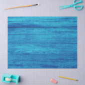 Robuuste legant katoentextiel Blauwe houten korrel Tissuepapier (Craft)