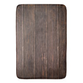 Robuuste legante katoentextuur Donkere houten korr Badmat (Voorkant Verticaal)