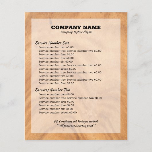 Robuuste lichtbruine achtergrond flyer (Achterkant)