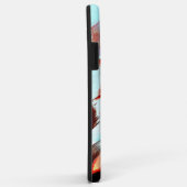 Robuuste lichte cyaan en sterk rood Case-Mate iPhone case (Achterkant/rechts)