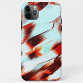 Robuuste lichte cyaan en sterk rood Case-Mate iPhone case (Achterkant)