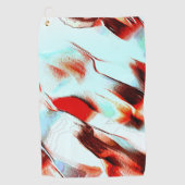 Robuuste lichte cyaan en sterk rood golfhanddoek (Voorkant)