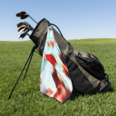 Robuuste lichte cyaan en sterk rood golfhanddoek (Groen)