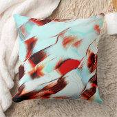 Robuuste lichte cyaan en sterk rood kussen (Deken)