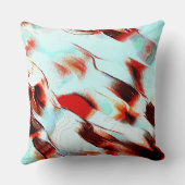 Robuuste lichte cyaan en sterk rood kussen (Achterkant)