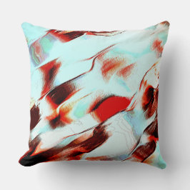 Robuuste lichte cyaan en sterk rood kussen