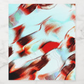 Robuuste lichte cyaan en sterk rood wijn etiket (Enkel label)