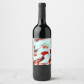 Robuuste lichte cyaan en sterk rood wijn etiket (Voorkant)