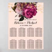 Robuuste lichten Bourgogne floral Poster (Voorkant)