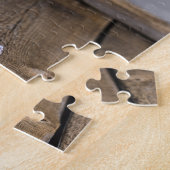 Robuuste Lila Floral Bouquet in de glazen vaas Legpuzzel (Zijkant)