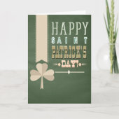 Robuuste lintbanner St Patrick's day card Kaart (Voorkant)