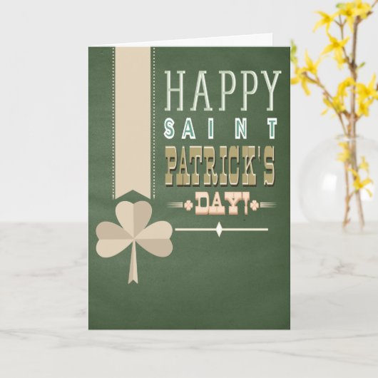 Robuuste lintbanner St Patrick's day card Kaart (Gele Bloem)