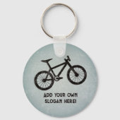 Robuuste look Mountain Bike - jouw tekst voor- en  Sleutelhanger (Voorkant)