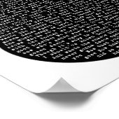 Robuuste luidspreker zwart en witte gitaar song ly poster (Hoek)