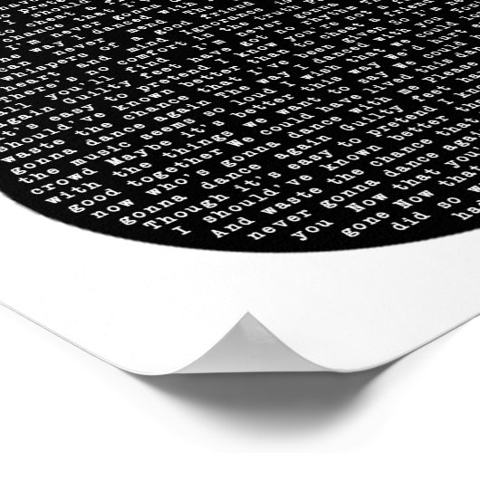 Robuuste luidspreker zwart en witte gitaar song ly poster (Hoek)