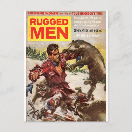robuuste mannen 1 briefkaart (Voorkant)