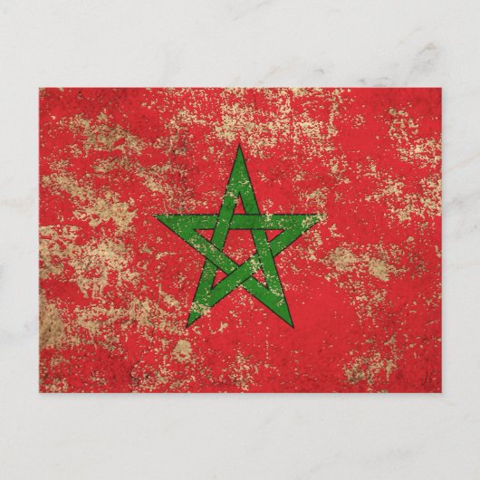 Robuuste  Marokkaanse vlag Briefkaart (Voorkant)