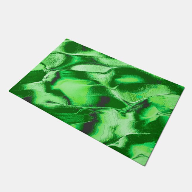 Robuuste metalen groene duinen deurmat (Schuin)