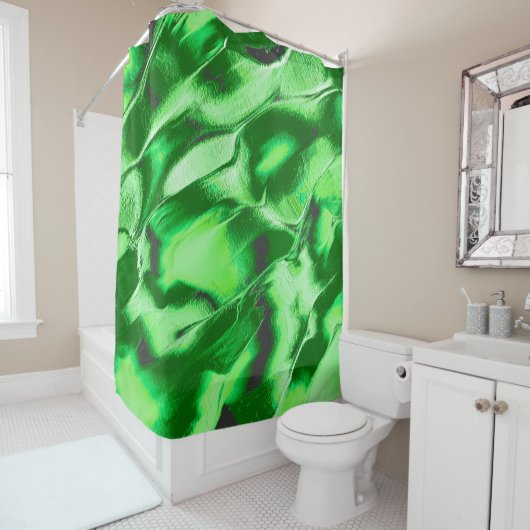 Robuuste metalen groene duinen douchegordijn (In situ)