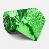 Robuuste metalen groene duinen stropdas (Opgerold)