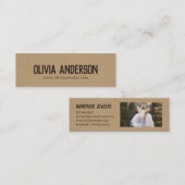 Robuuste moderne bruine kraft handgemaakte sierade mini visitekaartje (Voorkant / Achterkant)