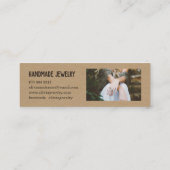 Robuuste moderne bruine kraft handgemaakte sierade mini visitekaartje (Achterkant)