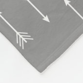 Robuuste moderne grijze droger en witte pijlen fleece deken (Hoek)