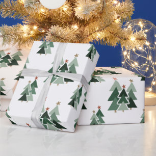 Robuuste moderne kerstbomen cadeaupapier